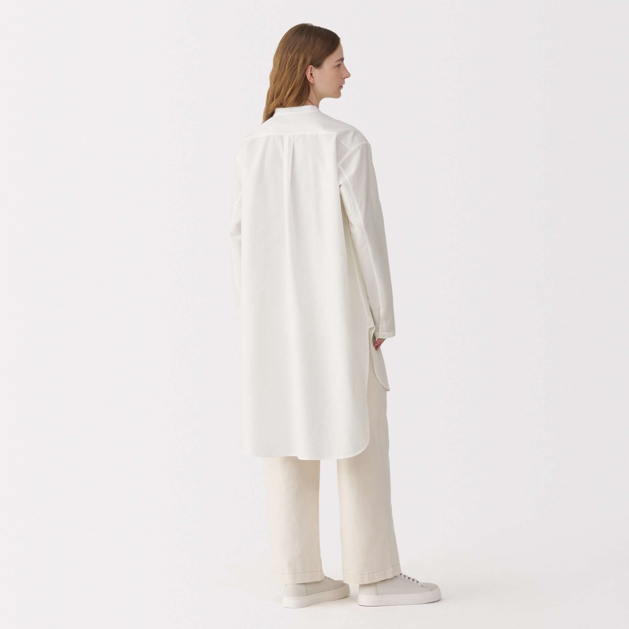 新品 2025今季 MUJI Labo シルク混チュニックM白/ホワイト 婦人 シルク混チュニック | 無印良品