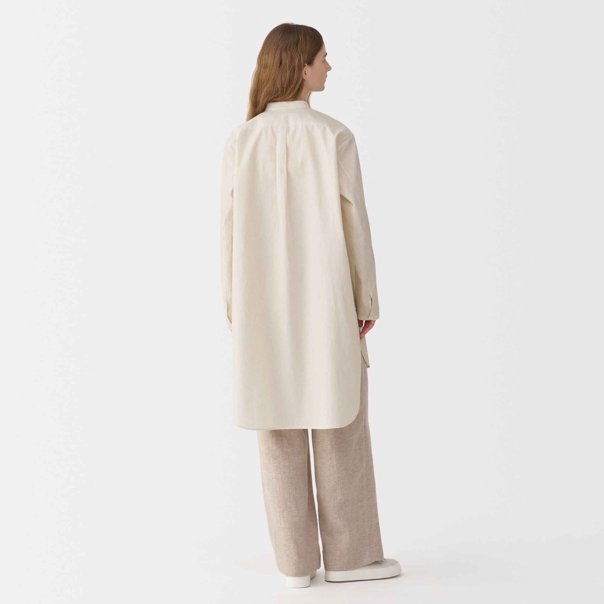 新品 2025今季 MUJI Labo シルク混チュニックM白/ホワイト 婦人 シルク混チュニック | 無印良品