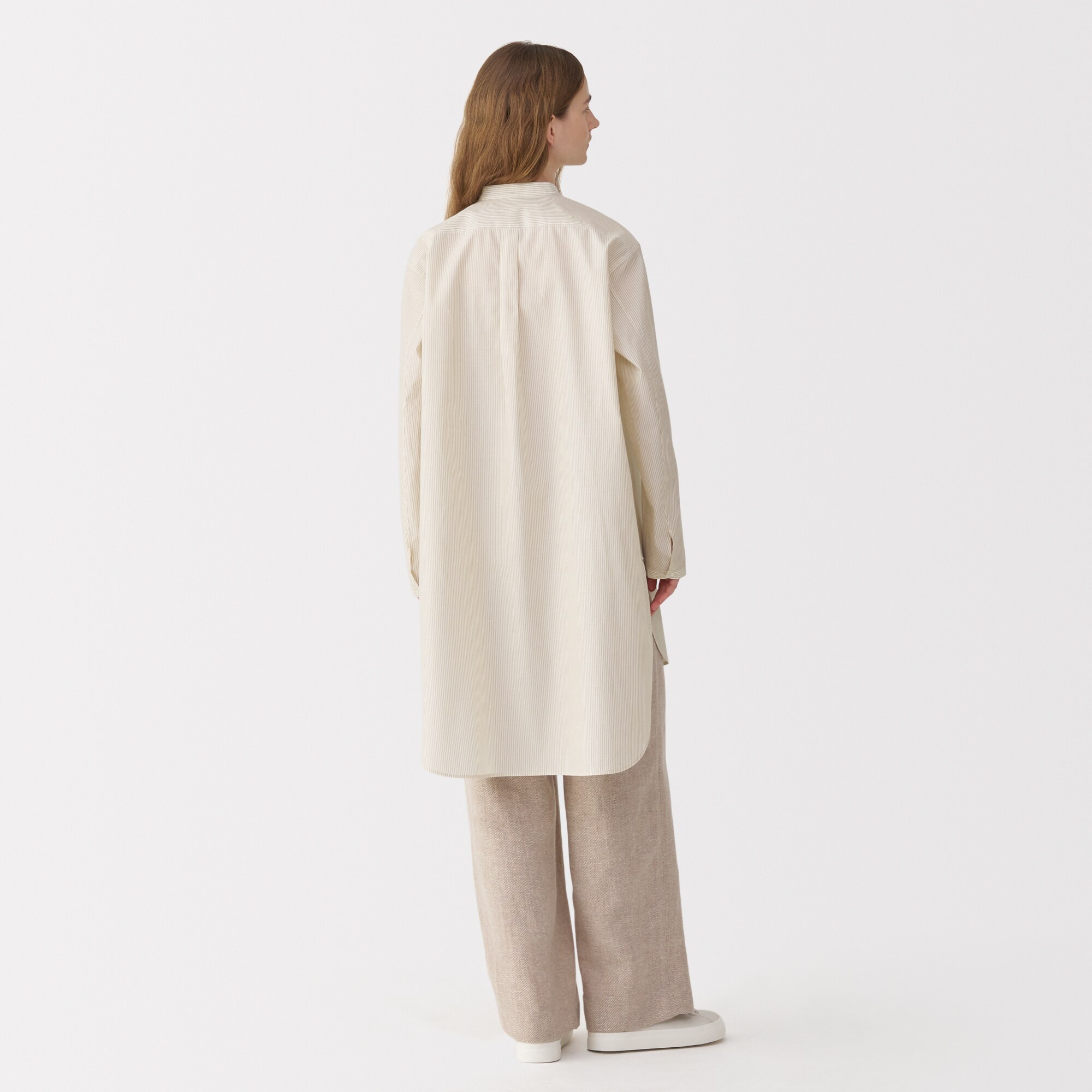 婦人　シルク混チュニック（ストライプ）