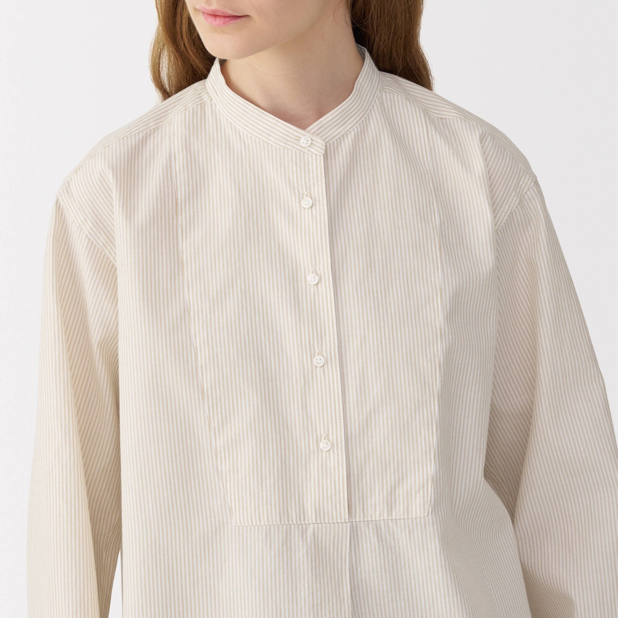 婦人　シルク混チュニック（ストライプ）