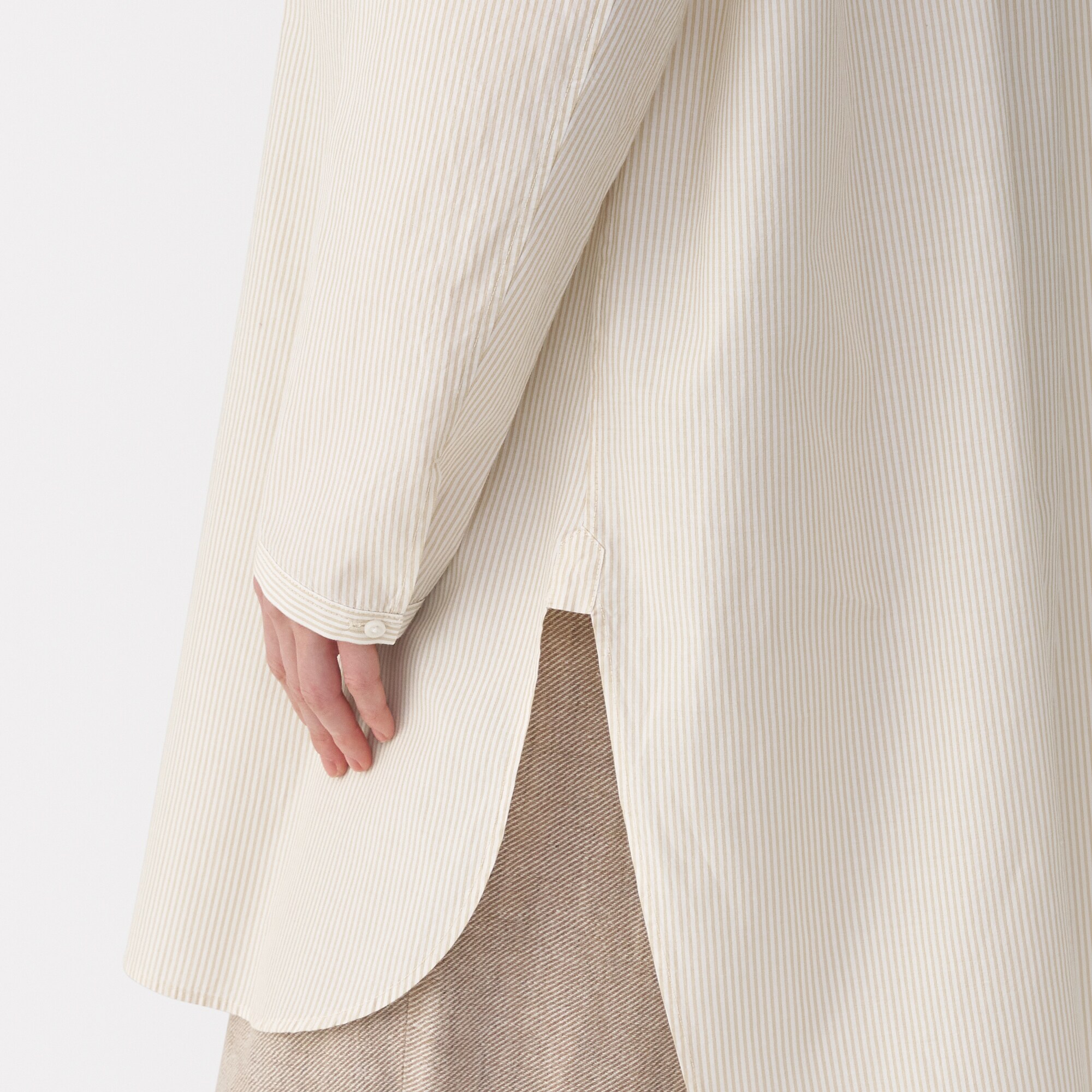 婦人　シルク混チュニック（ストライプ）