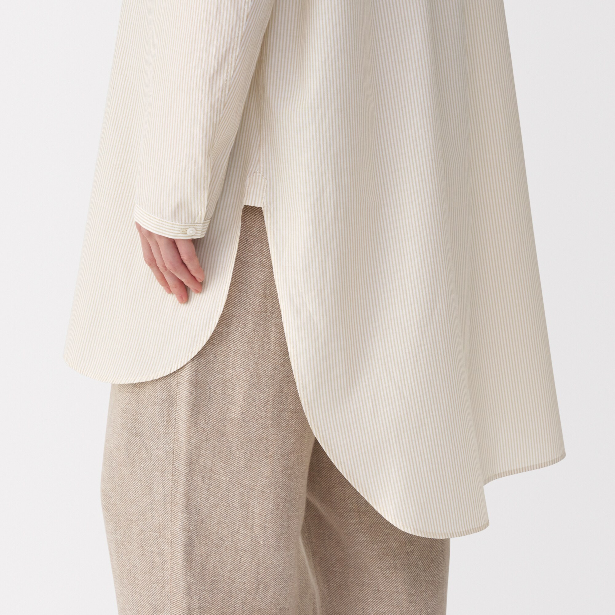 婦人　シルク混チュニック（ストライプ）