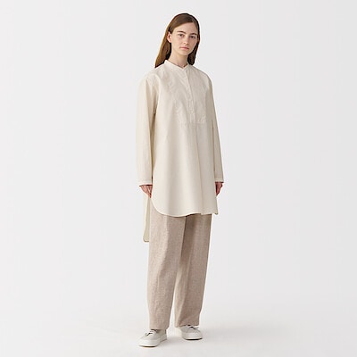 婦人　シルク混チュニック（ストライプ）