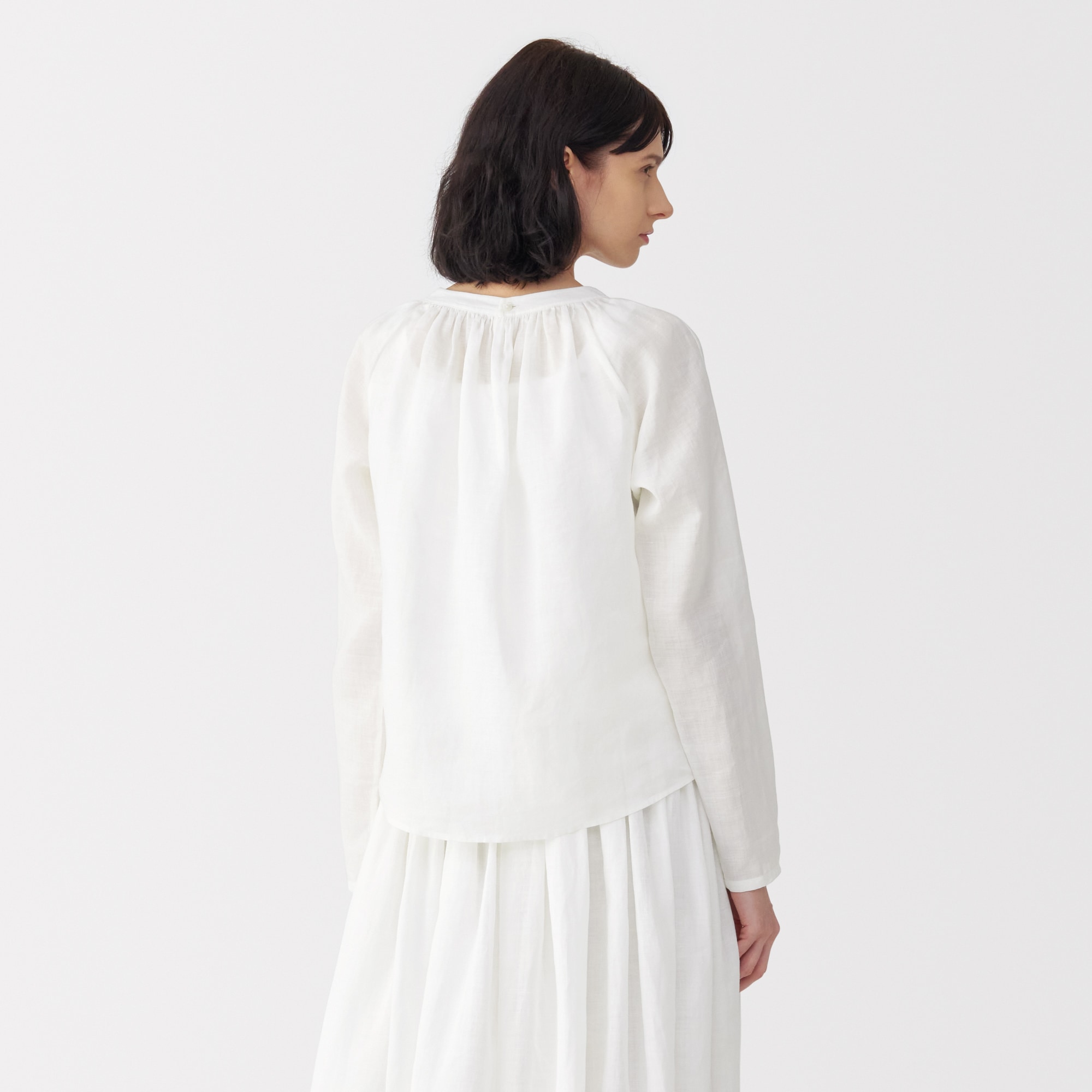 婦人 ラミーギャザーブラウス | 無印良品