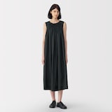 婦人　ラミーノースリーブタックワンピース