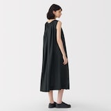 婦人　ラミーノースリーブタックワンピース
