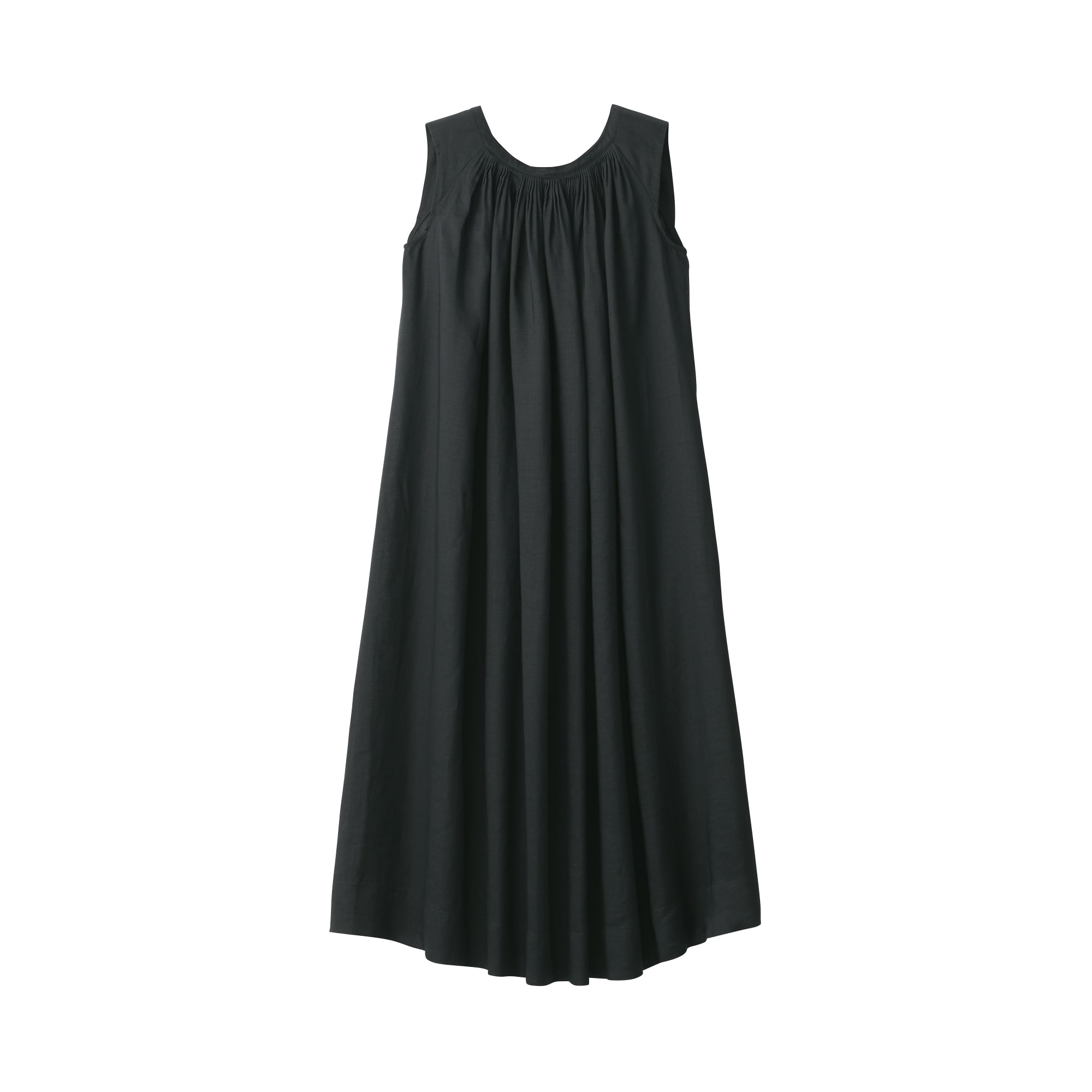 婦人　ラミーノースリーブタックワンピース