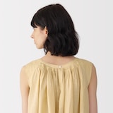 婦人　ラミーノースリーブタックワンピース