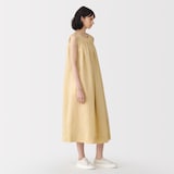 婦人　ラミーノースリーブタックワンピース