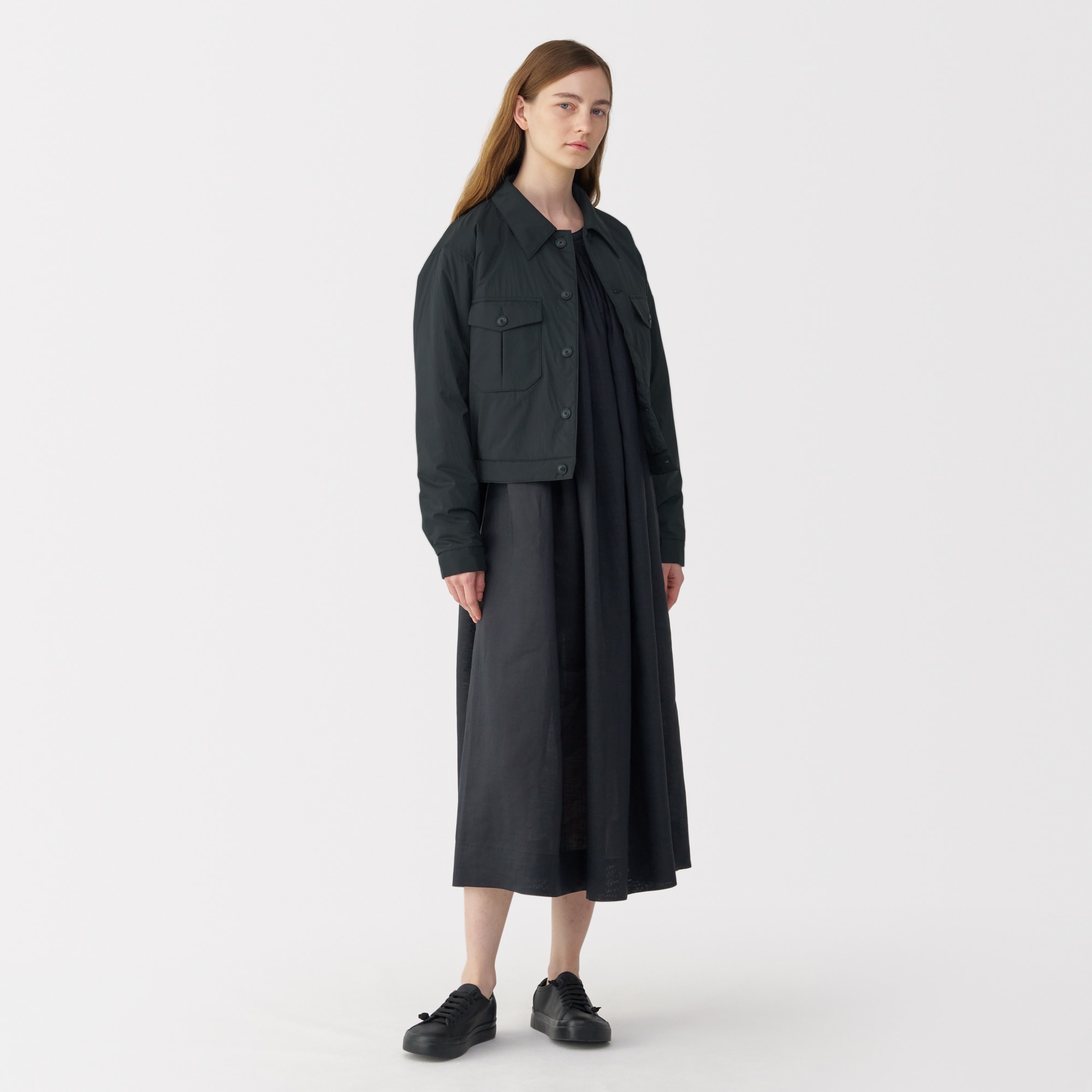 婦人　ナイロン中わたブルゾン