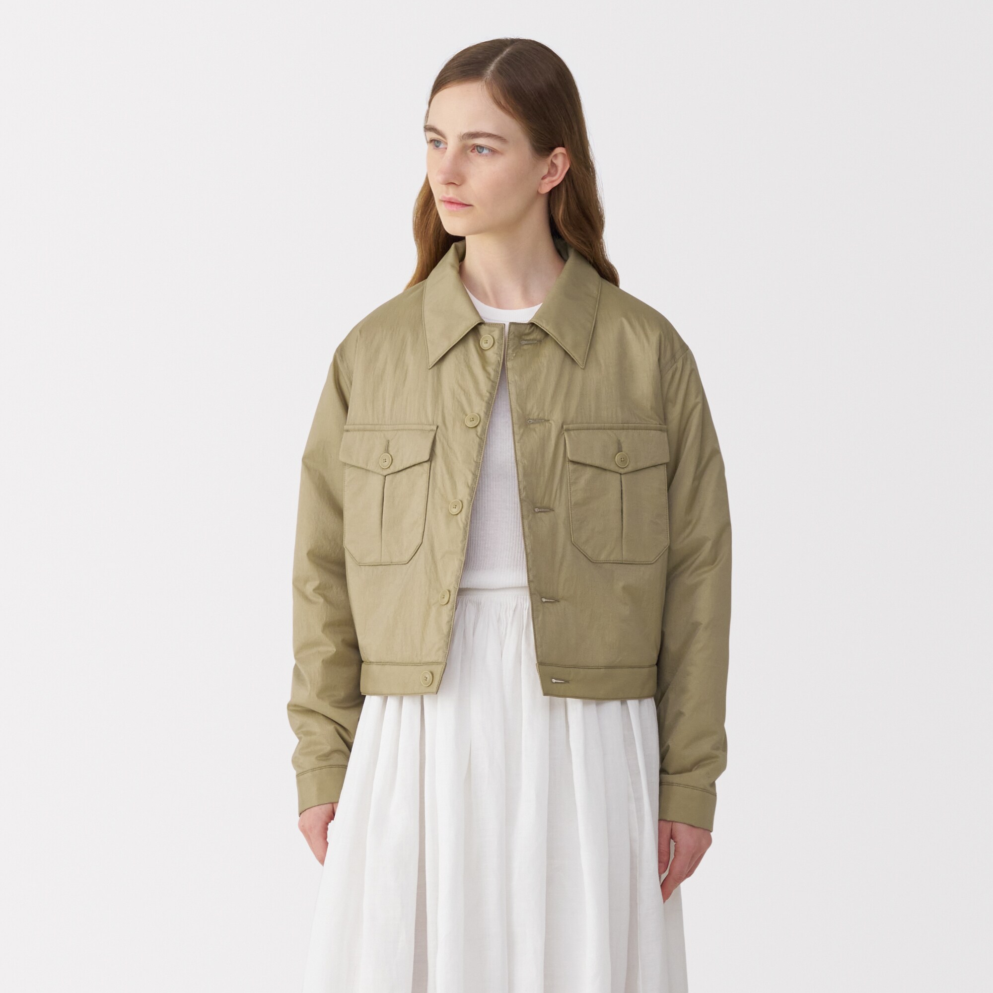 婦人　ナイロン中わたブルゾン