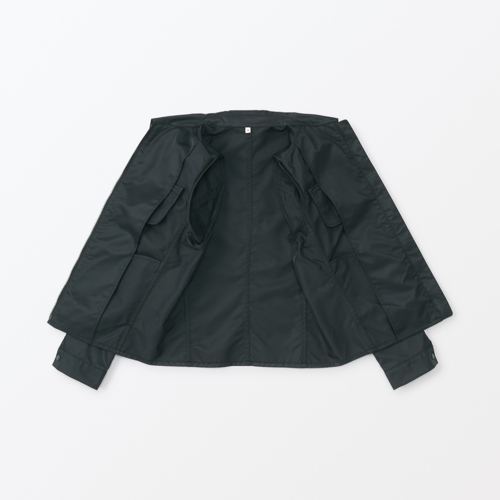 無印良品MUJILabo／大きいサイズL／ナイロン ツイル ジップブルゾン／黒 婦人 ナイロンツイルジップブルゾン | 無印良品