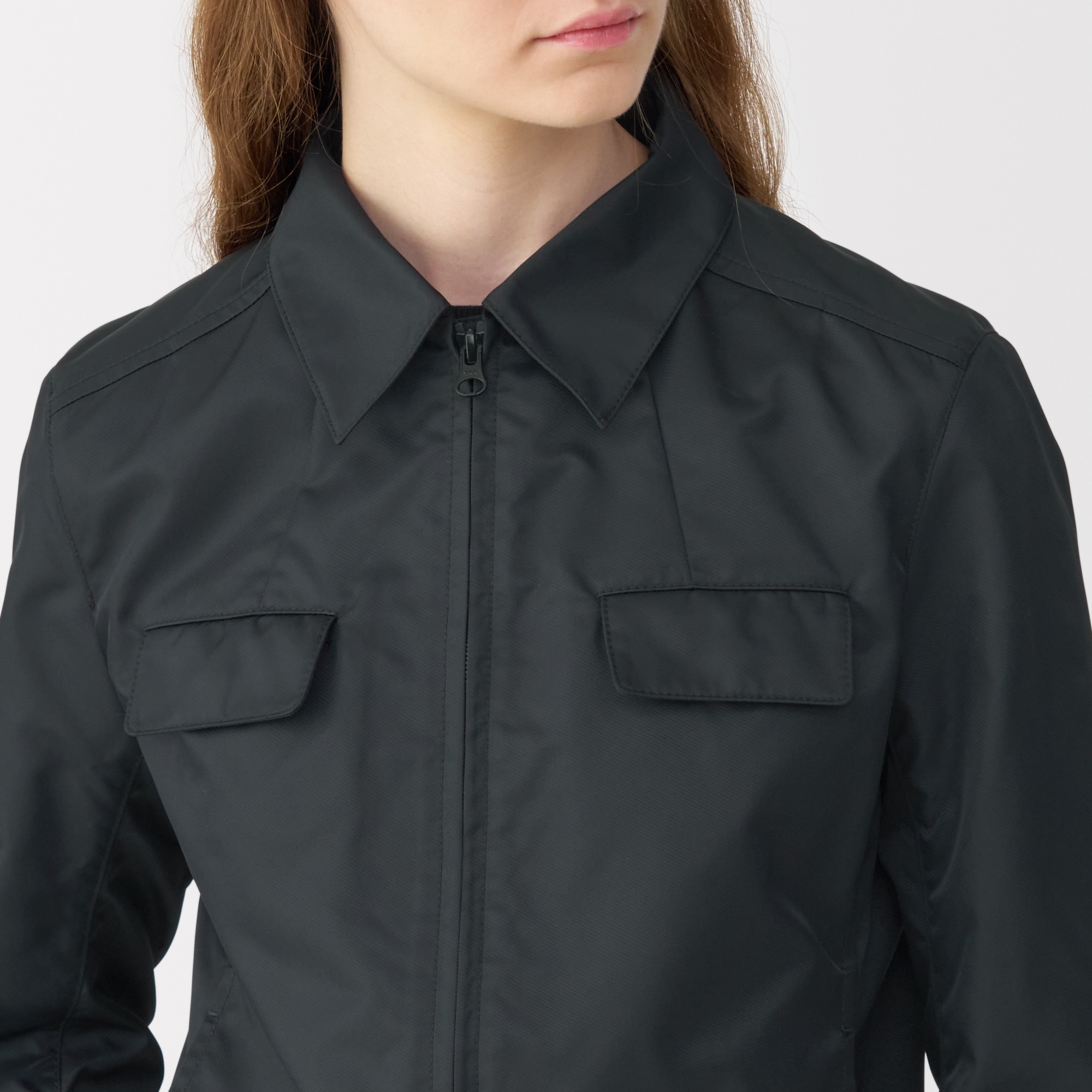 婦人　ナイロンツイルジップブルゾン