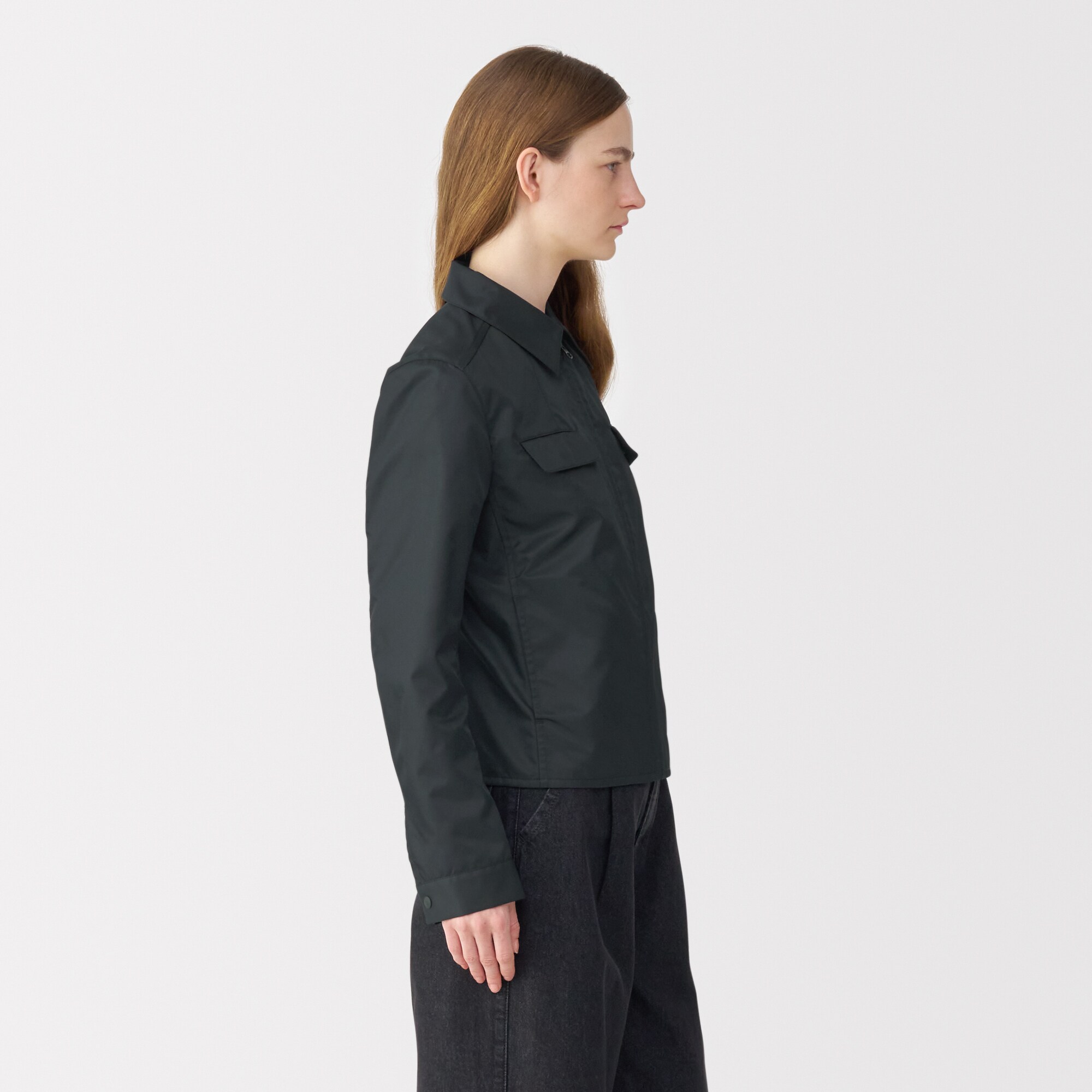 婦人　ナイロンツイルジップブルゾン