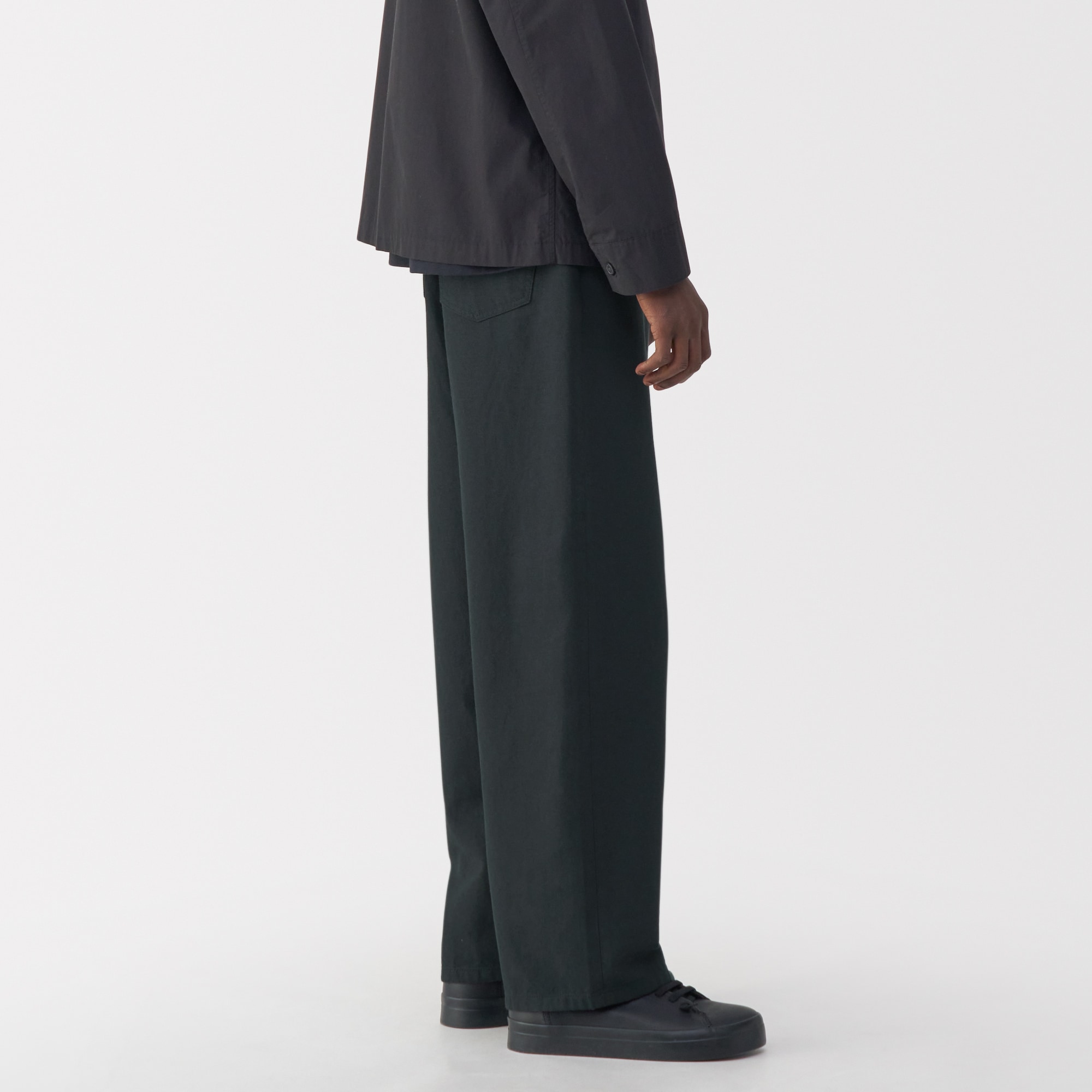 紳士　和紙混カルゼ５ポケットワイドパンツ