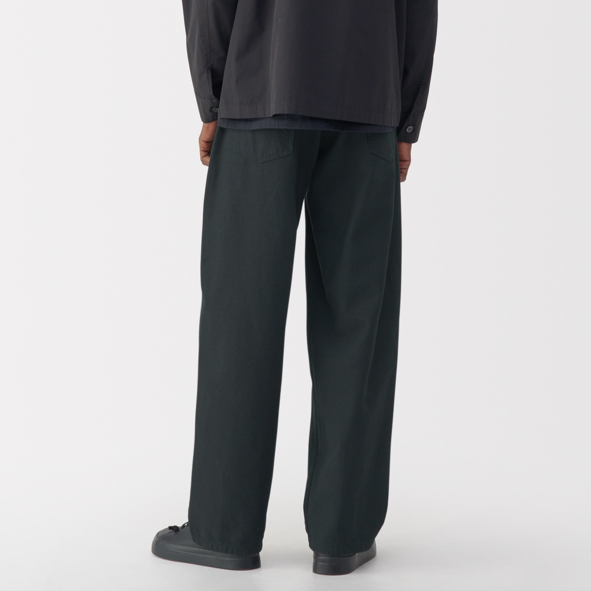 紳士　和紙混カルゼ５ポケットワイドパンツ