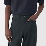 紳士　和紙混カルゼ５ポケットワイドパンツ