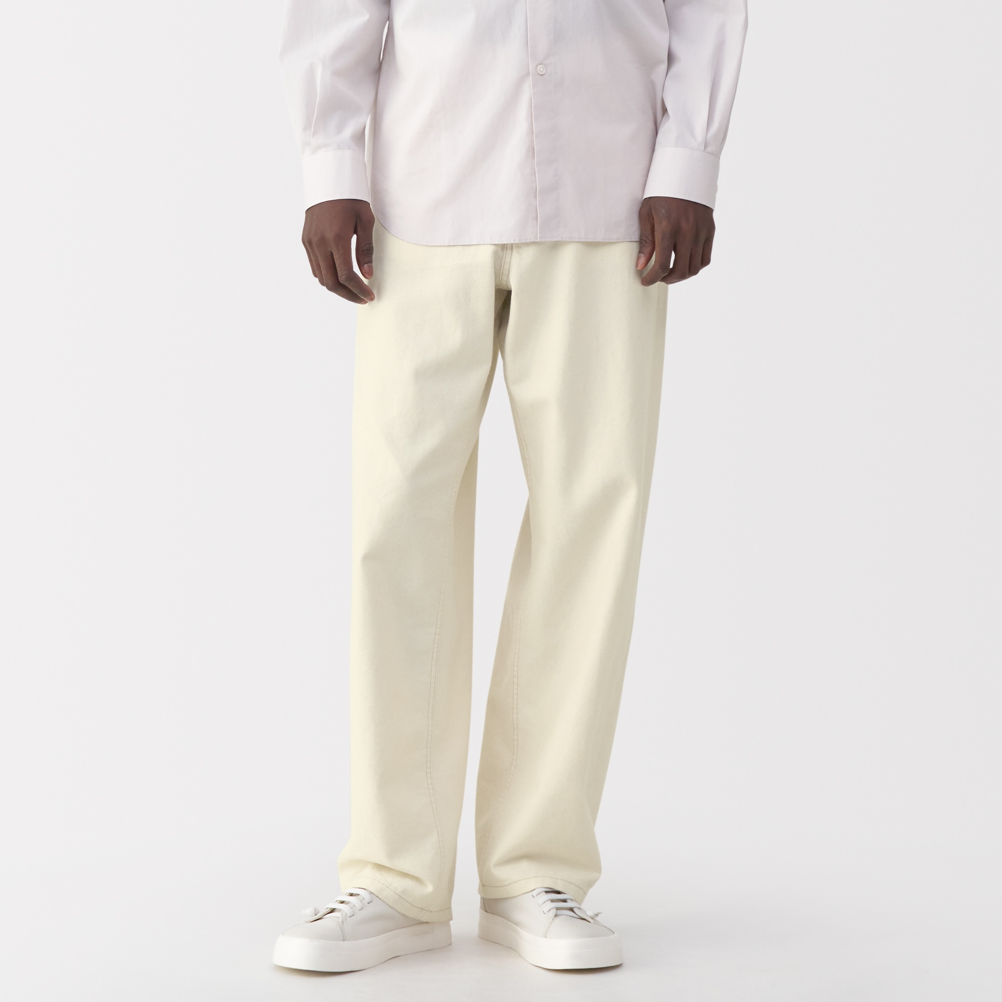 紳士　和紙混カルゼ５ポケットワイドパンツ