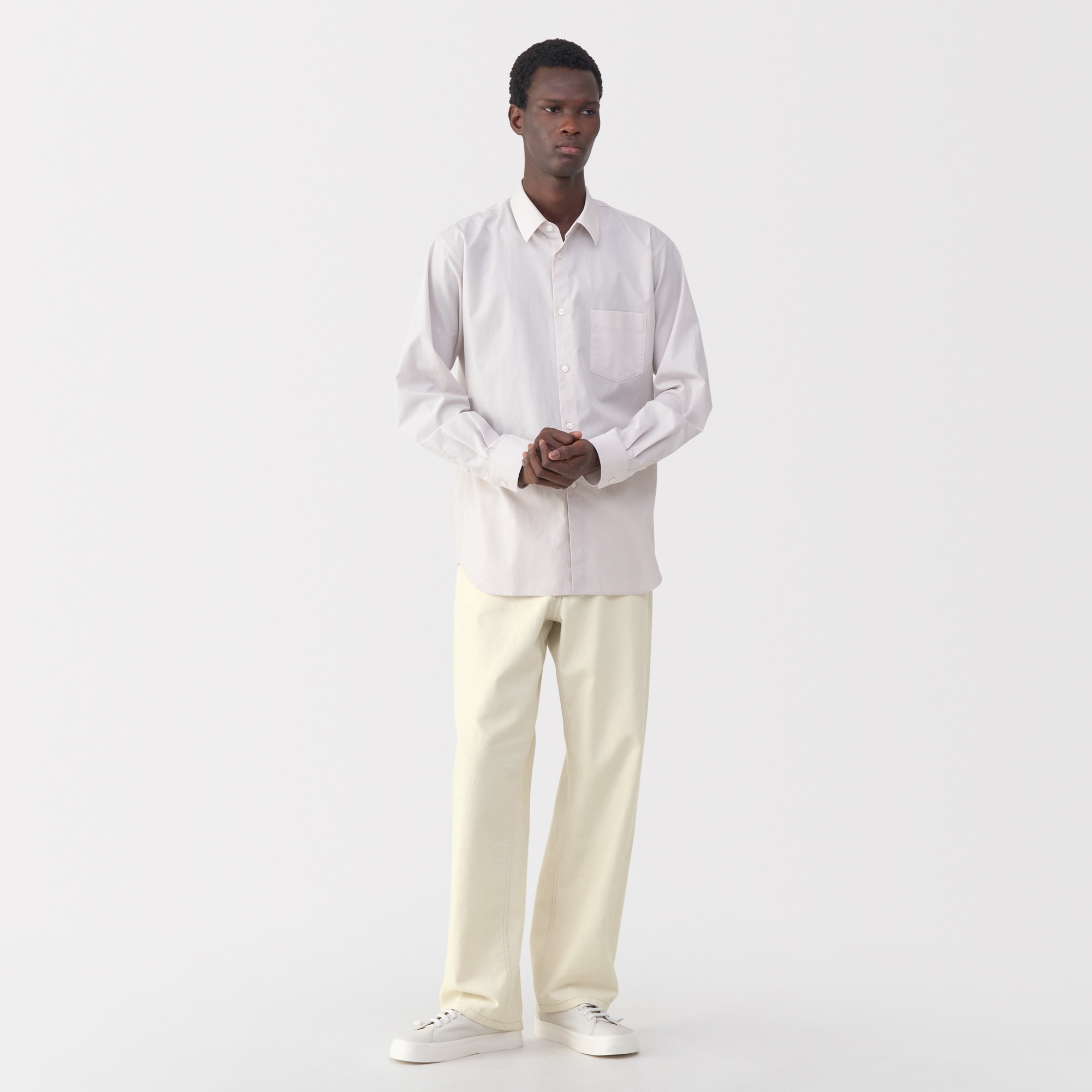 紳士　和紙混カルゼ５ポケットワイドパンツ