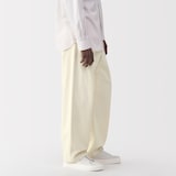 紳士　和紙混カルゼ５ポケットワイドパンツ