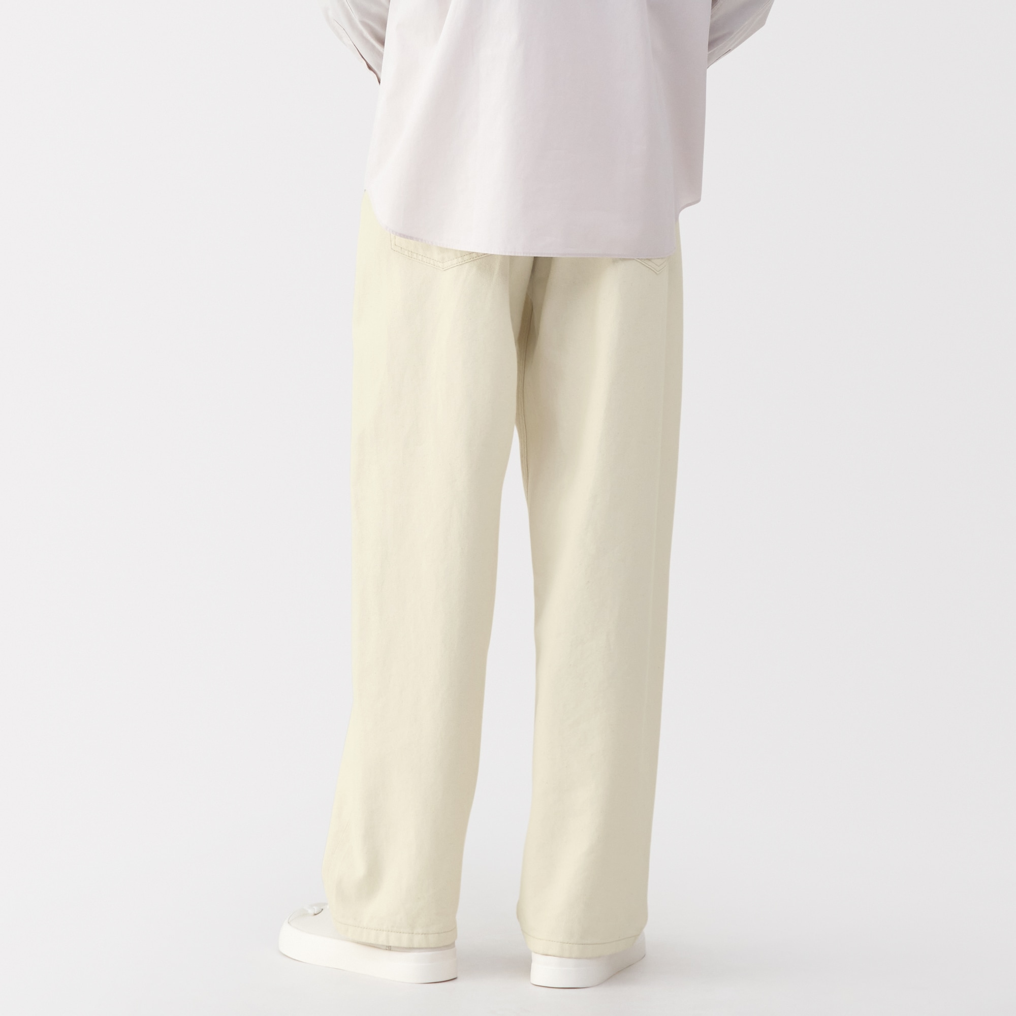 紳士 和紙混カルゼ5ポケットワイドパンツ | 無印良品