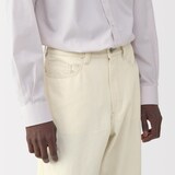 紳士　和紙混カルゼ５ポケットワイドパンツ