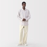 紳士　和紙混カルゼ５ポケットワイドパンツ