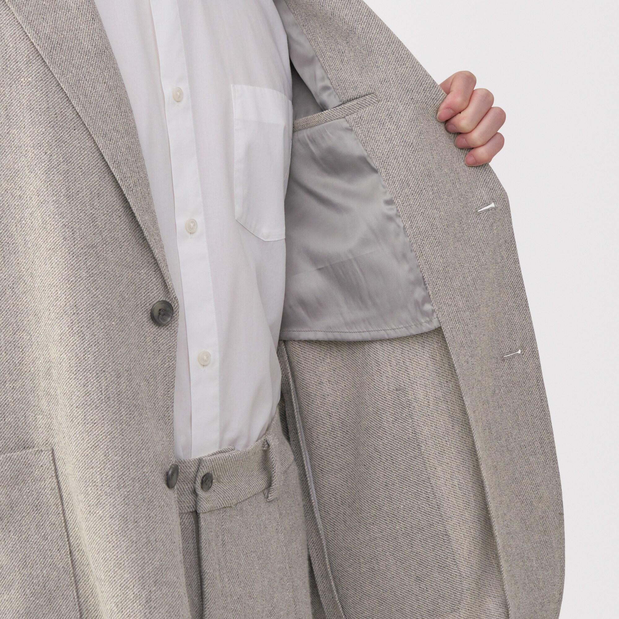 紳士　リネン混ウールジャケット