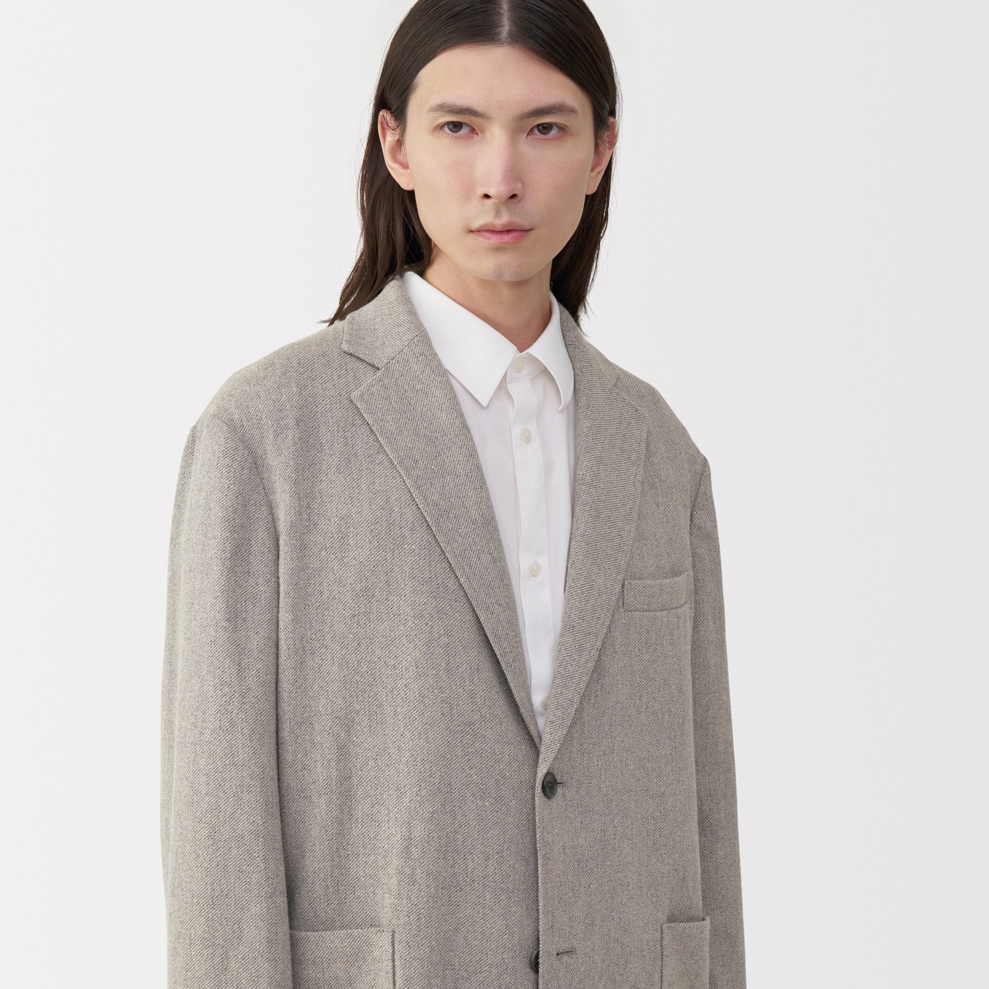 紳士　リネン混ウールジャケット