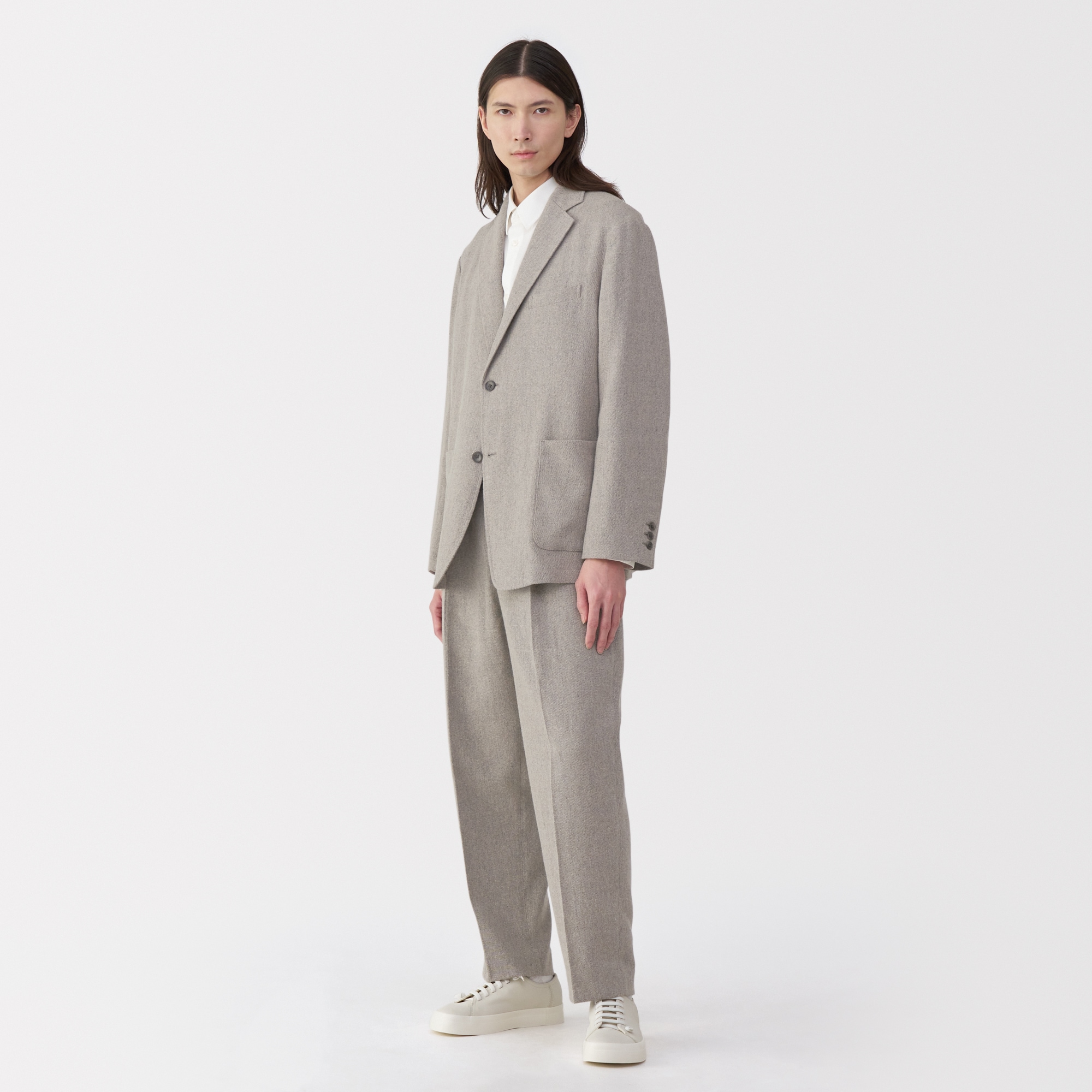 紳士　リネン混ウールジャケット