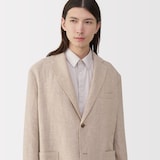 紳士　リネン混ウールジャケット