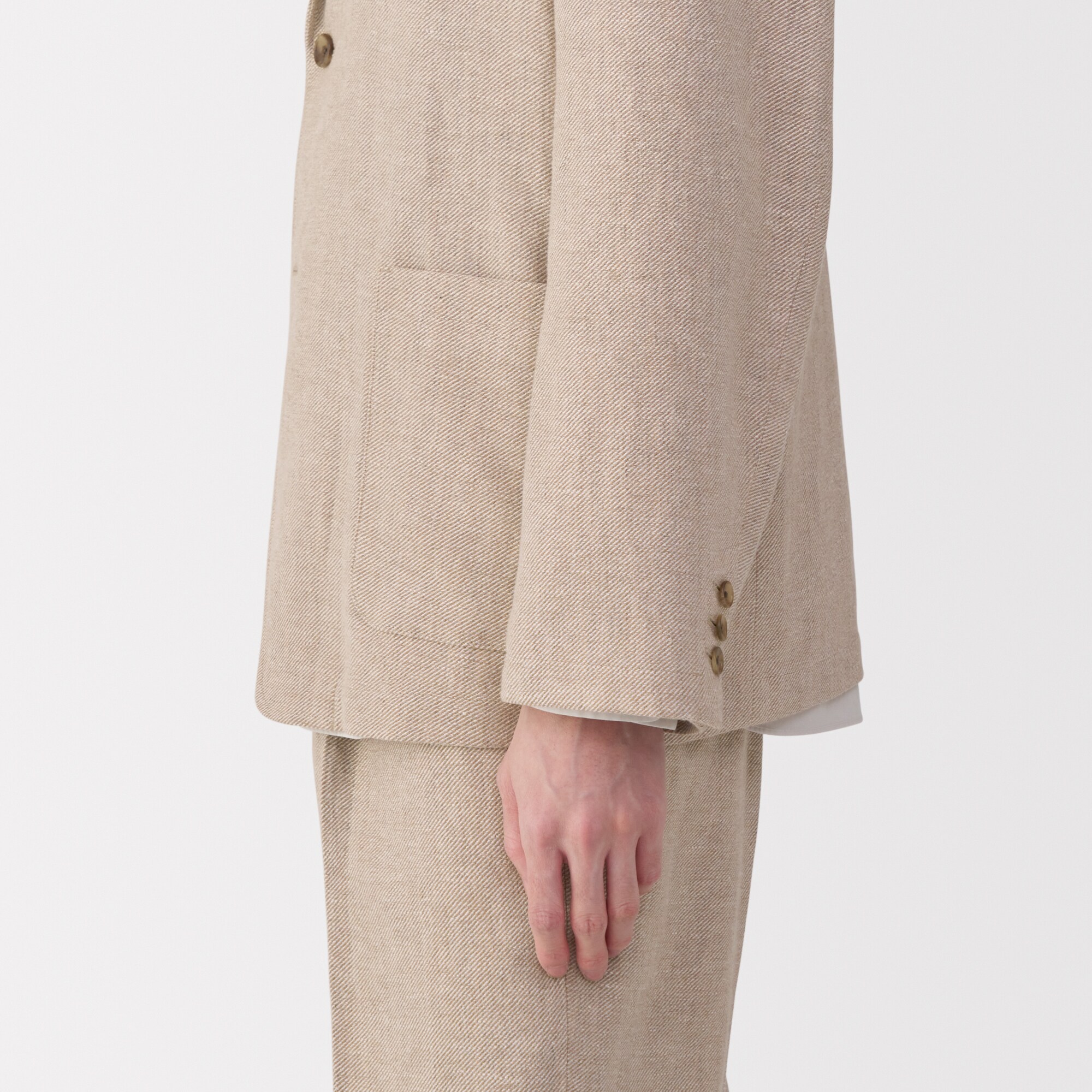 紳士　リネン混ウールジャケット