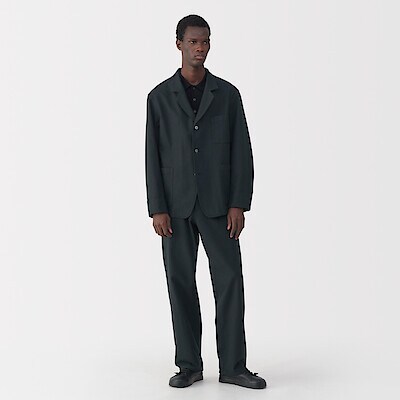 紳士　和紙混カルゼジャケット