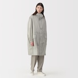 紳士　軽量撥水ナイロンフード付きコート