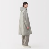 紳士　軽量撥水ナイロンフード付きコート