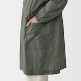紳士　軽量撥水ナイロンフード付きコート