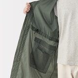 紳士　軽量撥水ナイロンフード付きコート