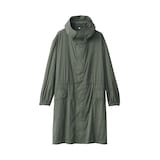 紳士　軽量撥水ナイロンフード付きコート