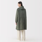 紳士　軽量撥水ナイロンフード付きコート