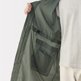 紳士　軽量撥水ナイロンフード付きコート