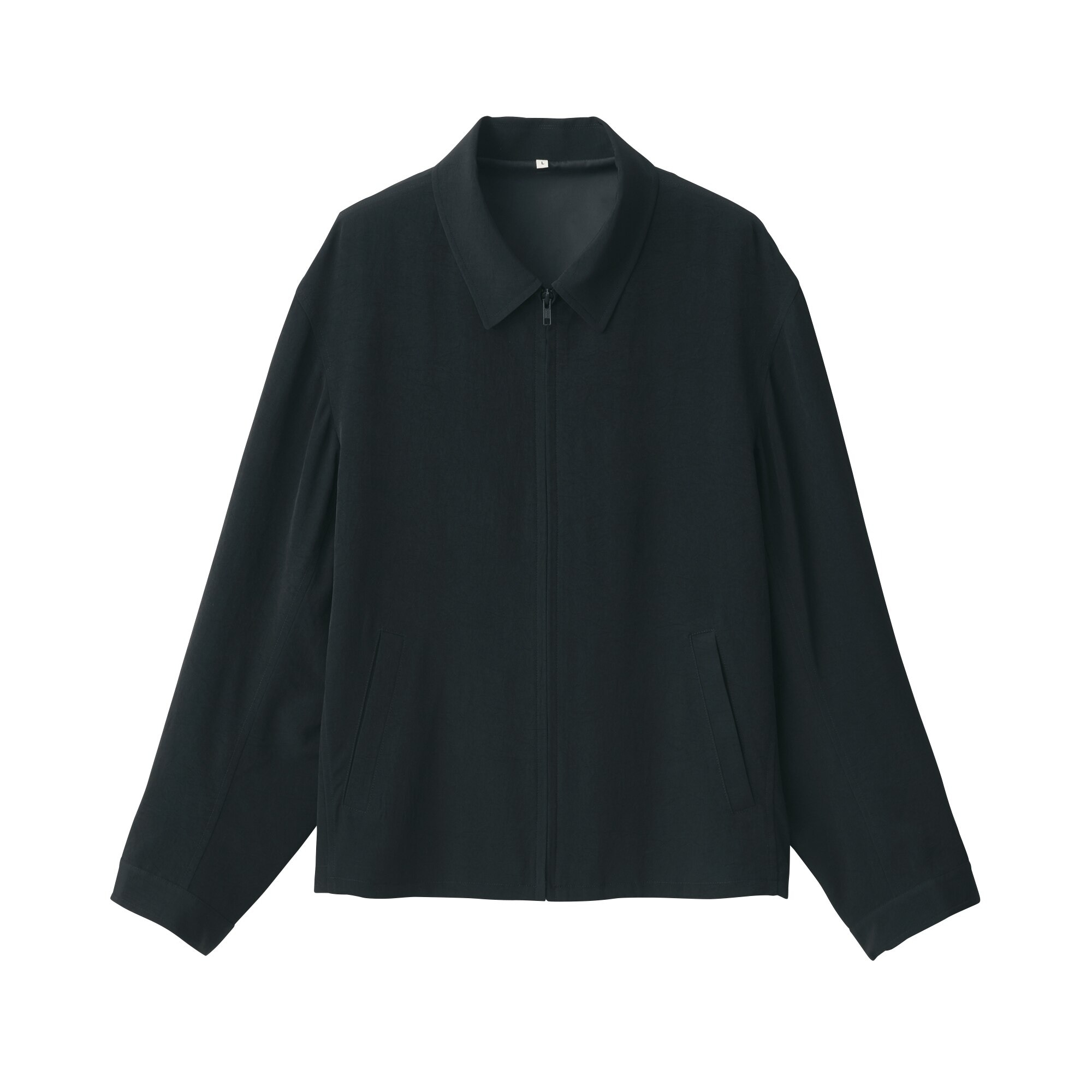 紳士　トリアセテート混ジップアップブルゾン