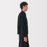 紳士　トリアセテート混ジップアップブルゾン