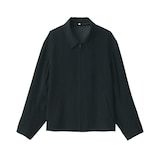 紳士　トリアセテート混ジップアップブルゾン