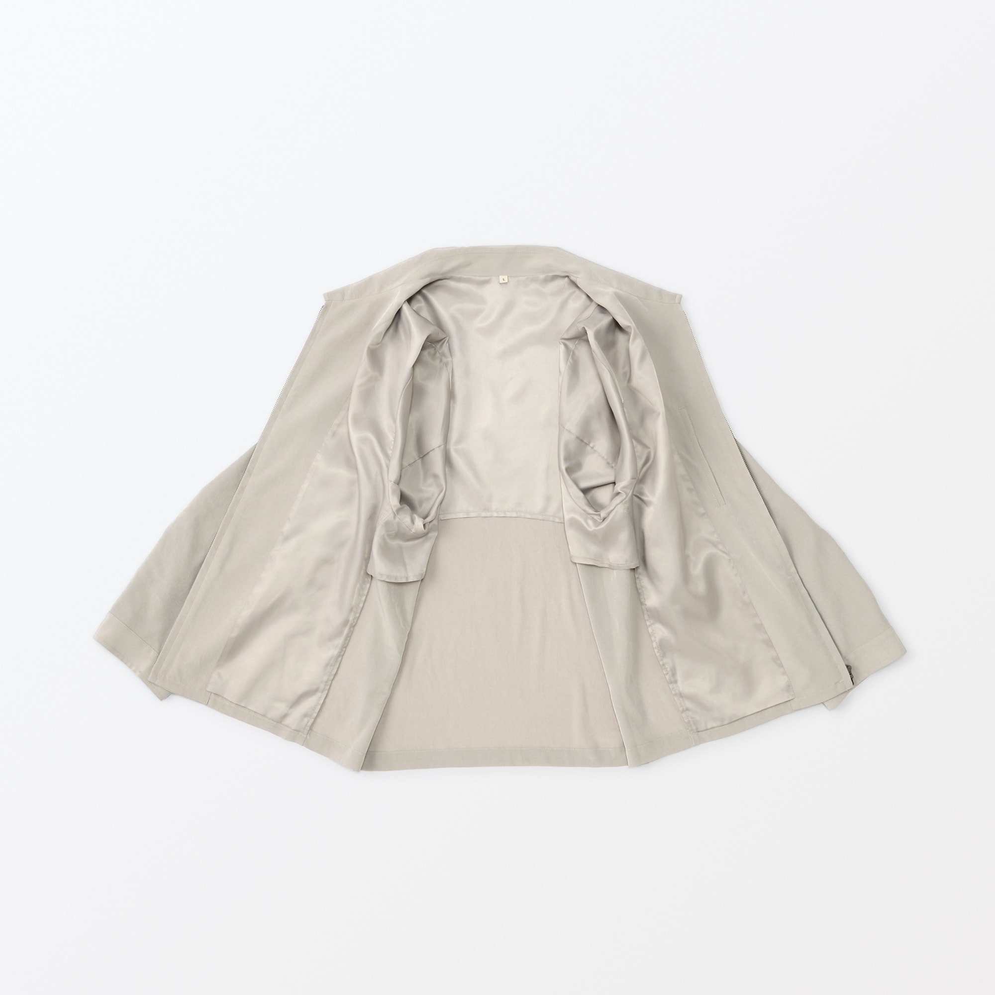 紳士　トリアセテート混ジップアップブルゾン