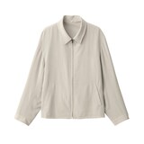 紳士　トリアセテート混ジップアップブルゾン