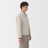 紳士　トリアセテート混ジップアップブルゾン