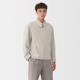 紳士　トリアセテート混ジップアップブルゾン