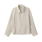 紳士　トリアセテート混ジップアップブルゾン