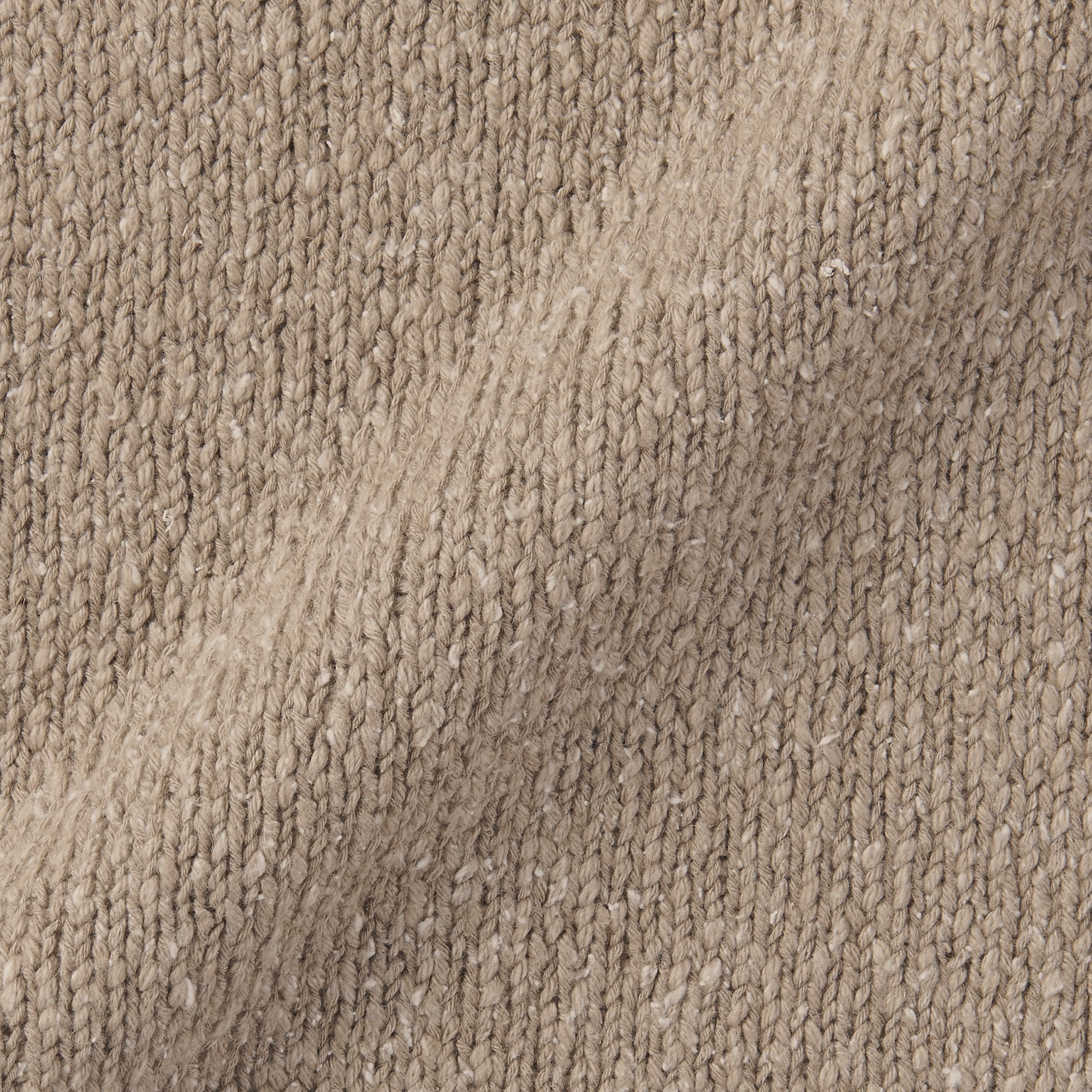 婦人　シルク混クルーネック長袖プルオーバー