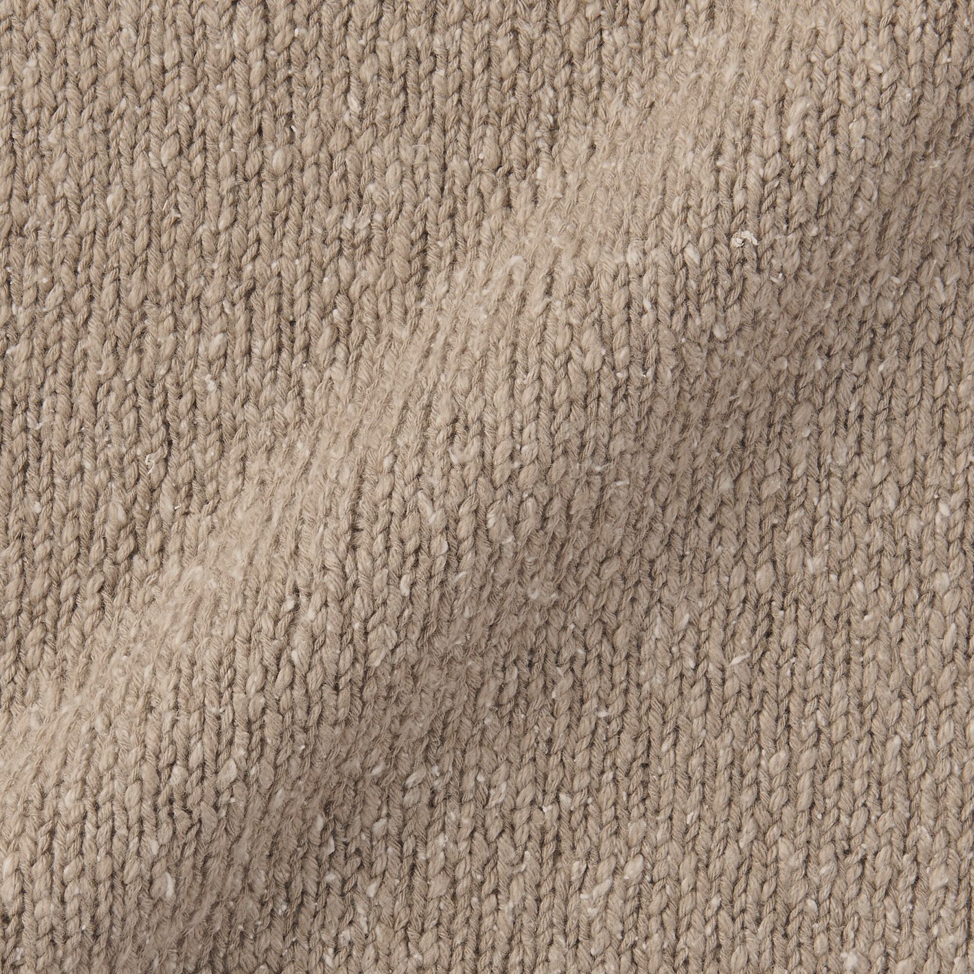 婦人　シルク混クルーネック長袖プルオーバー